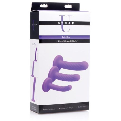 Tri-Play 3 Piece Silicone Dildo Set