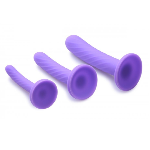 Tri-Play 3 Piece Silicone Dildo Set