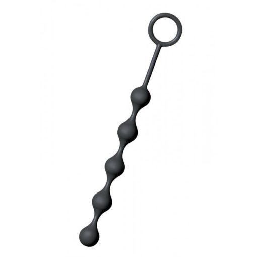 S-Drops Silicone Anal Beads - Black Anal Beads