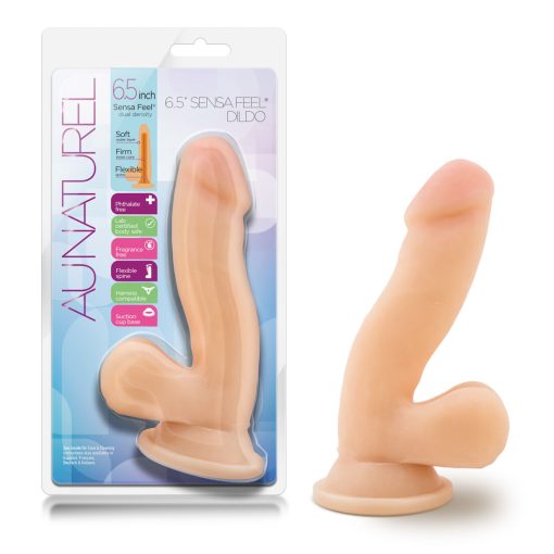 Au Naturel - 6.5" Sensa Feel Dildo - Beige